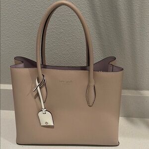 Kate Spade Pink and Cream Tote Bag with Elegant Structure
